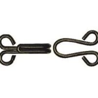 Гачки застібки для одягу №0В чорні 1шт 7574