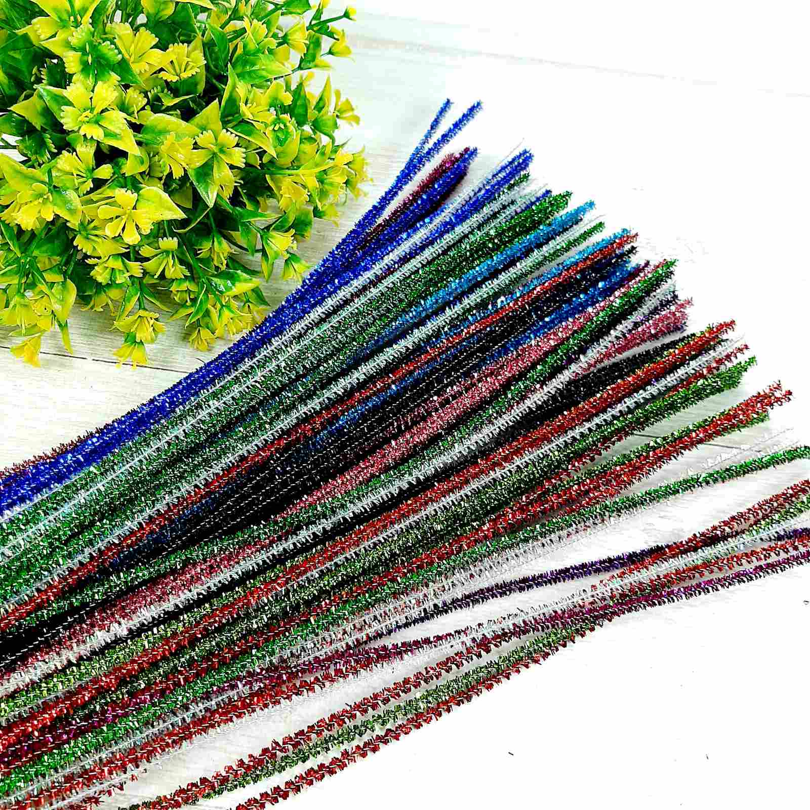 Синельний дріт 6х30мм 31T-YDD малиновий люрекс 10шт