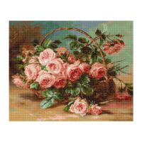 Luca-S В547 Корзина с розами, набор для вышивани я нитками