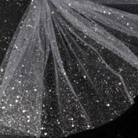 Фатин жесткий с блестками серый ш.160