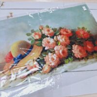 Принт для вишивки "Капелюх з трояндами" ROZ-11 А3 28*41см