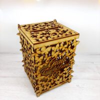 ПА-С-942 Шкатулка для денег Бабочки 15,5*15,5*25см МДФ3мм