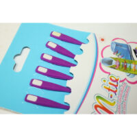 Шнурки обувные силиконовые 6шт фиолетовый SHC