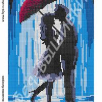 Фея Вышивки АП-155 Под зонтом, схема под бисер