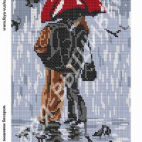 Фея Вышивки АП-154 Влюбленные под зонтом, схема под бисер