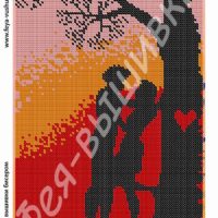 Фея Вышивки АП-177 Влюбленные, схема под бисер