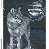 Фея Вышивки АП-86 Волк, схема под бисер