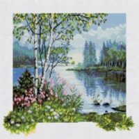 Новая Слобода ННД3004 У реки, набор для вышивания в смешанной технике