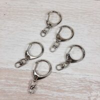 LD-195 Карабин с цепочкой 34мм 1шт серебро