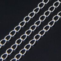 Цепь Витое плетение Железная Звено 7,5*4*1мм Серебро 5м