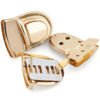 Замок для сумки з клавішею, 1шт., розмір 30х41мм, Золото