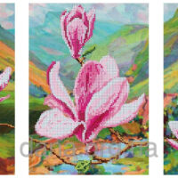 ДАНА-47 Цвет магноли. Триптих, схема под бисер