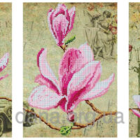 ДАНА-48 Цвет магноли. Триптих, схема под бисер