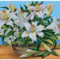 ДАНА-356 Белые лилии, схема под бисер