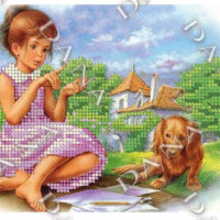 ДАНА-171 Маленькая художница, схема под бисер