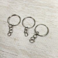 LD-056-2 Кольцо с цепочкой 25мм темний никель