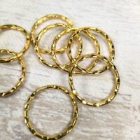 LD-015 Кольцо рифленное 25мм золото