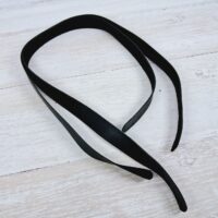 Ручки пришивні з еко-шкіри 2*69см чорні 1пара