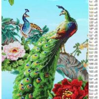 ДАНА-391 Павлины, схема под бисер