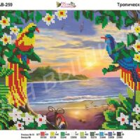 Фея Вышивки АВ-259 Тропические птицы, схема под бисер