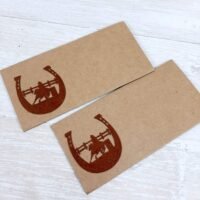 Конверт крафт Подкова, 16,5*8см 181006
