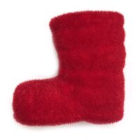 Заготовка із пінопласту Чобіток 6,0см червоний оксамит 420003