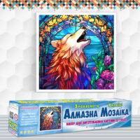 Алмазна вишивка DM-434 Яскравий вовк 40*40см