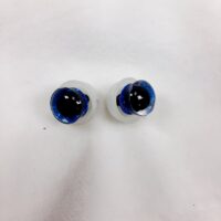 Очі круглі блискучий кант 9мм сині 1пара