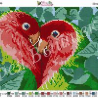Фея Вышивки АП-96 Птицы любви, схема под бисер
