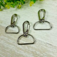 LD-103 Карабин для ключей 40мм серебро під стрічку 30мм