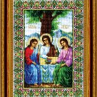Чарiвна Мить 344 Икона Пресвятой Тройцы, набор для вышивания нитками