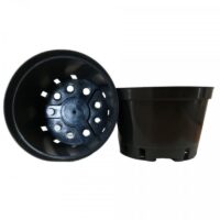 Горщик для хризантем 5л чорний круглий пластиковий 23,3*15.5см KLODA Польша