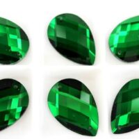 Стразы пришивные Капля 11*18мм Green