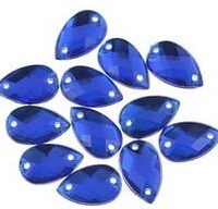 Стразы пришивные Капля 11*18мм Shappire