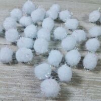 Помпон с лавсаном 2,0см белый 20шт