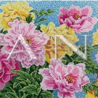 ДАНА-523 Букет пионов, схема под бисер