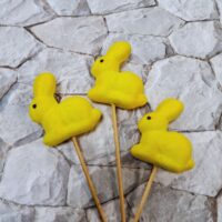 Кролик з пінопласту 18*6,5см жовтий