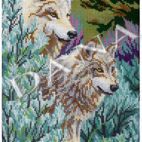 ДАНА-2104 Пара волков, схема под бисер