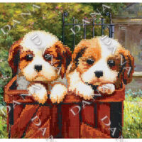 ДАНА-2113 Малыши собачки, схема под бисер