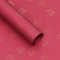 Калька (плівка) для квітів матова SW-119-011 58*58см Cool Heart 011 бордо