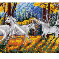 ДАНА-524 Белые скакуны, схема под бисер