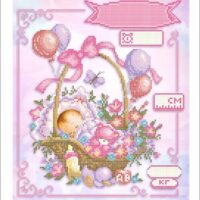 Золотая подкова ЗПЛ-014а Метрика для девочки, схема под бисер