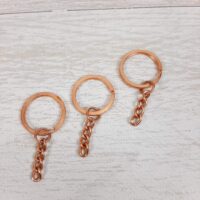 LD-051-5 Заготовка для брелка с цепочкой золото 25мм