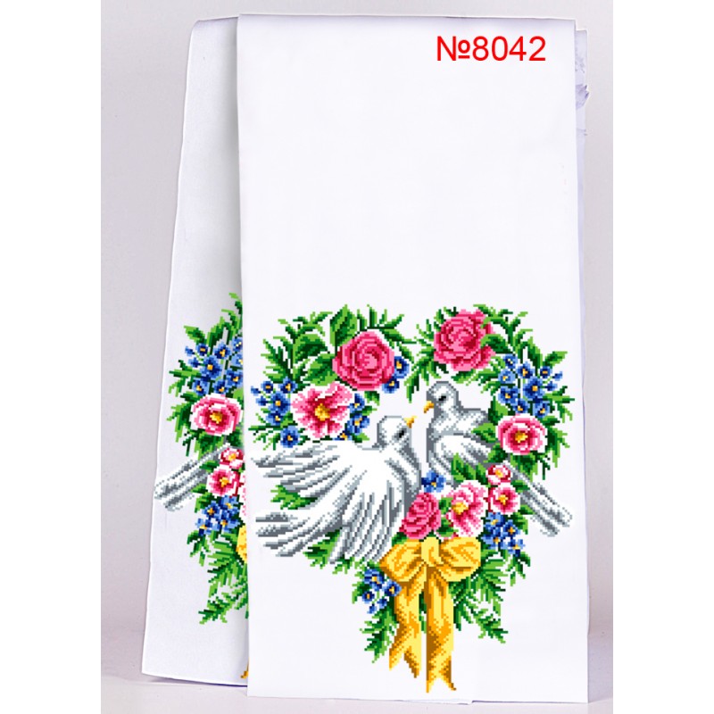 Бісер Арт Рушник весільний для вишивки бісером (нитками) (8042) Голуби