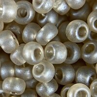 Бісер 48042/1 Preсiosa 10/0 бежево-сiрий прозорий глазур матовий 25г