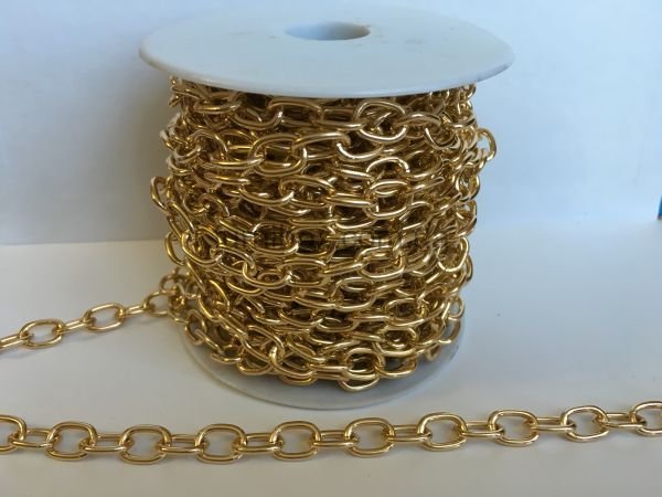 Цепь №S 063G 9*13мм золото 1м (14м)