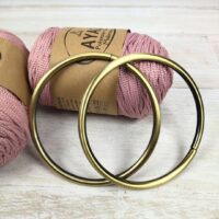 Кругла ручка сумки, кільце 10 см, метал, антик 52975 1шт