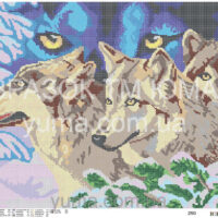 ЮМА 250 Волчий взгляд, схема под бисер