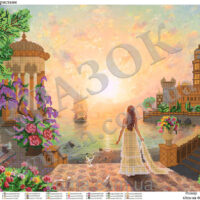 ЮМА 249 Девушка на пристани, схема под бисер