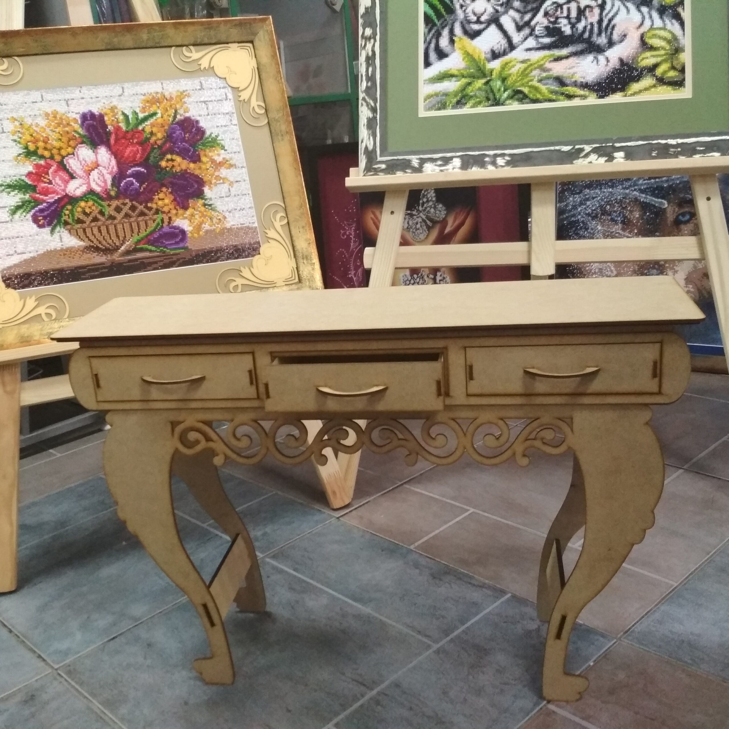 ПА-М-002 Столик-Тумба с 3 ящиками 66*45*18см